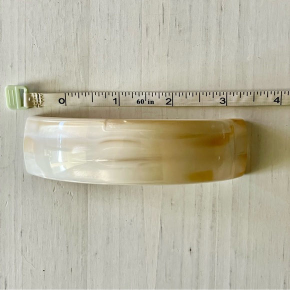 Vintage French pearl off white crème made with in France hair clip barrette - Picture 9 of 9